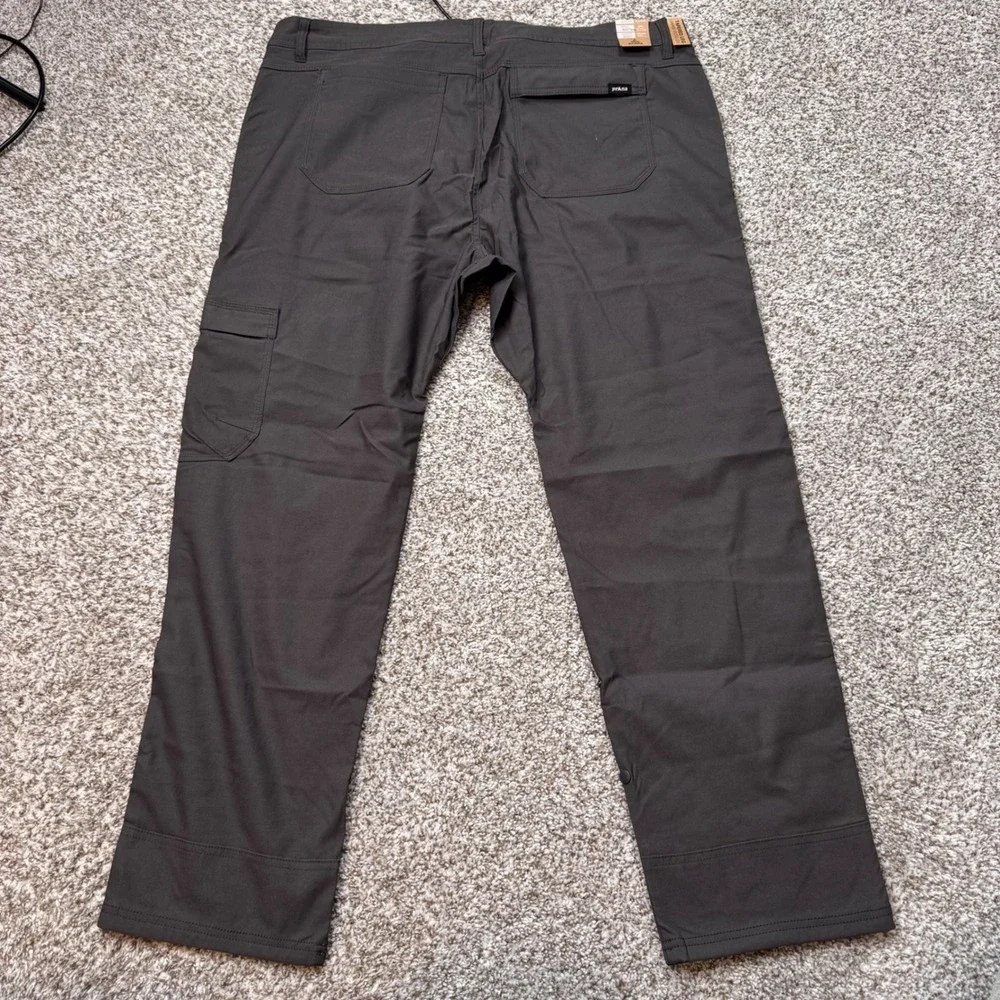 PrAna Zion II Stretch Men's 40x30 Tapered Leg Slim Fit Cargo Pants Dark Iron New